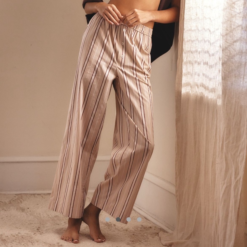 NWT The Wren Boxer Pants by Anthropologie in  Neutral Motif - Large